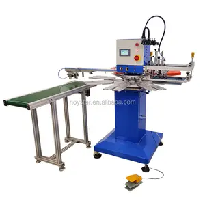 Carousel Silk Screen Printing Machine For Anti Slip Knitting Gripper Gloves