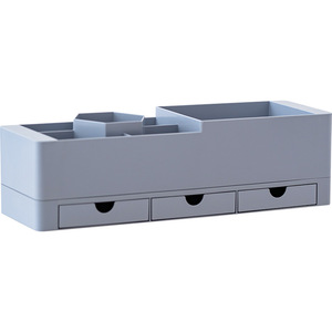 Pen Holder Square Plastic Desk Organizer With Drawers For Office School Supplies - Product Image 1