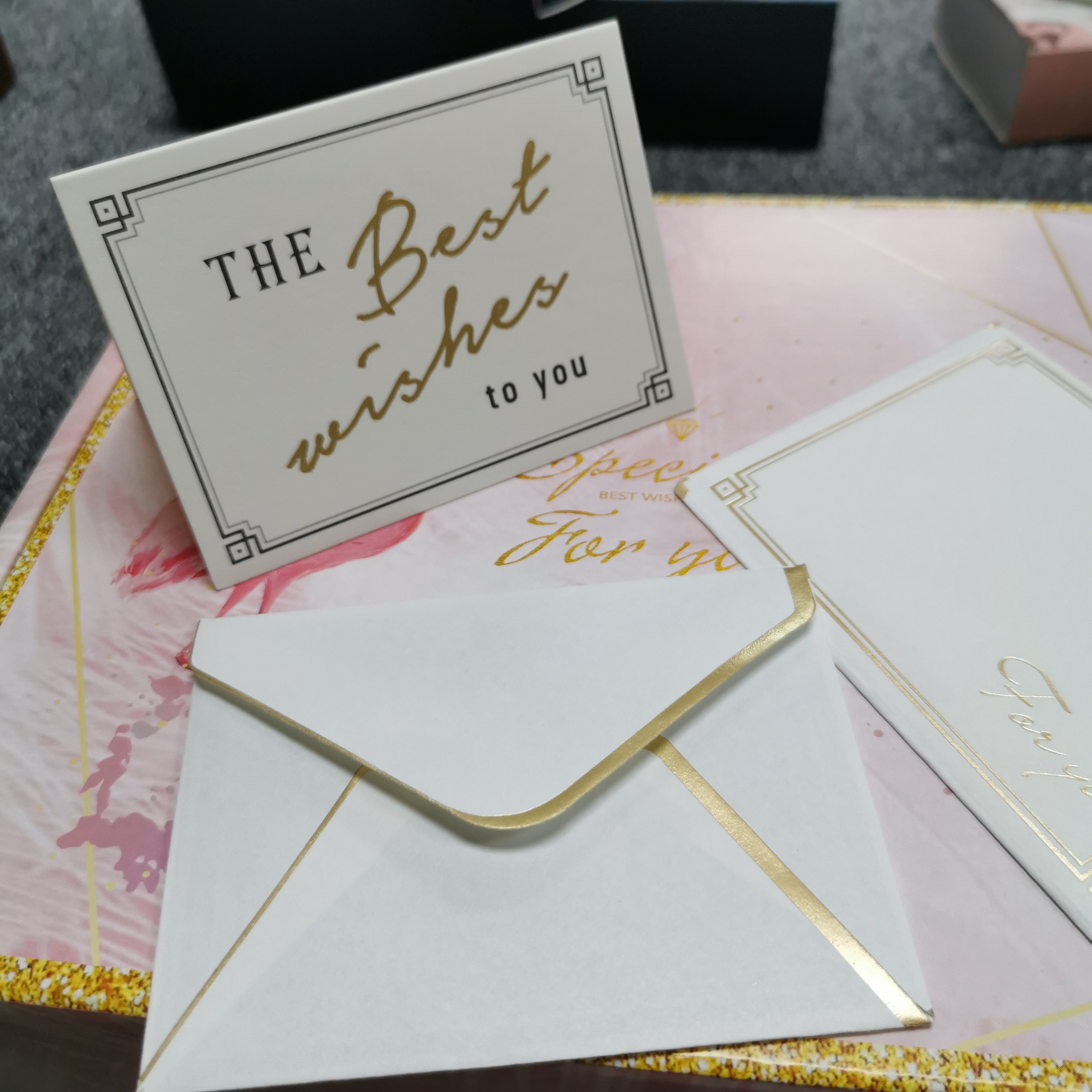 Услуги печати бумаги для цветной бумажной карты настраиваемая печатная поверхность Картон Крафт Спасибо карточка