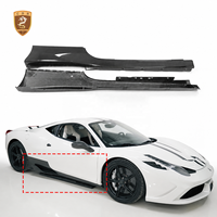 Side Skirt Setengah Karbon Fiber untuk Ferrari 458 Speciale