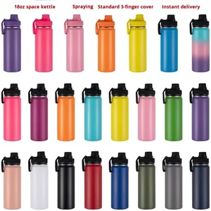 Custom Gym Sport <b>Bicycle</b> 18Oz Stainless Steel Double Wall Reusable Insulated Wide Mouth Vacuum Flask Water Bottle With Handle - Product Image 6