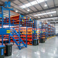 Système de rayonnage en mezzanine pour stockage industriel, conception d'aménagement vertical, ingénierie et approvisionnement pour opérateurs d'entrepôt
