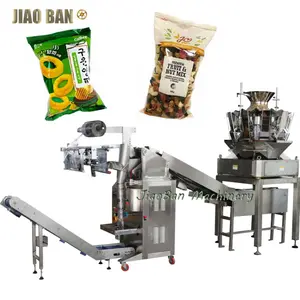 JB-300LD Shanghai manufacturer packing equipment puffed food snacks popcorn potato chips packing machine pillow bag