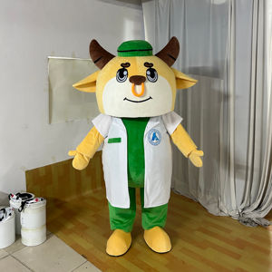 Haute qualité Logo personnalisé en <span class=keywords><strong>peluche</strong></span> <span class=keywords><strong>docteur</strong></span> mascotte Costume adultes vache personnage de dessin animé Commercial Halloween Costume pour la Promotion - Product Image 2