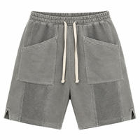 Shorts décontractés pour hommes, style streetwear printemps/été, style européen et américain, vintage, délavés, effet usé, coupe ample
