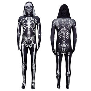 Mangguo Women's Skeleton Bodysuit Halloween <b>Costume</b> Horror Cosplay Zentai Suit - Product Image 1