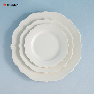 Tùy Chỉnh Tốt New Bone Trung Quốc Trắng Bộ Bữa Ăn Tối Khách Sạn Sang Trọng Bộ Sưu Tập Đồ Ăn Tấm Và Bát Bộ Đồ Ăn Đặt Đám Cưới Bát Đĩa - Product Image 4