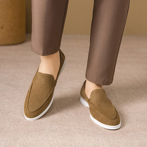 Mens Beckham-style Summer Loafers Casual Flat Slip-on <b>Driving</b> <b>Shoes</b> Canvas Upper Wear-resistant Cross-border Plus-size - Product Image 3