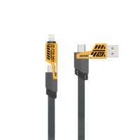 Kabel Data YooKiE CB95 65W 4 in 1 Bahan Zinc Alloy USB-A/Type-C ke Type-C/ 1M 3A Pengisian Cepat Berlapis Nilon