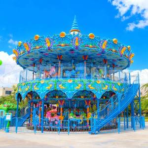 Lớn ngoài trời vui chơi giải trí thiết bị <span class=keywords><strong>manege</strong></span> vui vẻ đi vòng hai tầng <span class=keywords><strong>Carousel</strong></span> cho trẻ em - Product Image 3