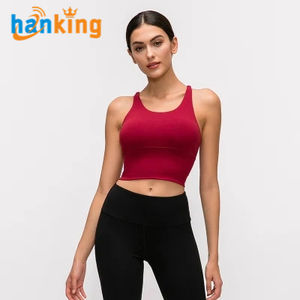 Sujetador de Yoga Ehanking de alta calidad para mujer, espalda cruzada sólida, deporte, Fitness, correr, sujetador de Yoga, camisetas sin mangas recortadas - Product Image 2