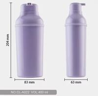 Bouteille YLO 2-en-1 à double compartiment en plastique PP pour teinture et soin des cheveux avec pulvérisateur à pompe et fermeture à sertir (plusieurs tailles)