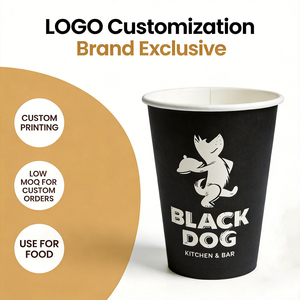 Gobelet à café en carton à paroi simple, écologique, recyclable, jetable, pour emporter, avec logo personnalisé, 6 oz, 8 oz, 12 oz - Product Image 4