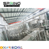 Ligne de production automatique complète de machines d'emballage et de remplissage d'eau pure minérale en bouteilles de verre pour boissons