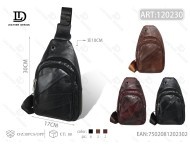 Borsa da petto da uomo in microfibra di pelle sintetica con chiusura a cerniera per tutte le stagioni - Product Image 1