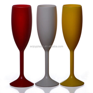 Flûte à <span class=keywords><strong>champagne</strong></span> en <span class=keywords><strong>plastique</strong></span> rigide réutilisable de 6 oz avec logo personnalisé coloré - Product Image 1