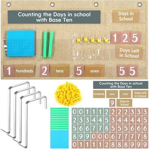 Tabla de Bolsillo para Contar Días, Herramienta de Matemáticas para el Aula, con Valor Posicional en Base Diez, para la Escuela - Product Image 1
