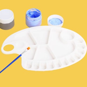Palette品牌学校美术用品塑料调色板水彩颜料陶瓷艺术调色板长方形白板 - Product Image 2