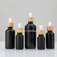 Botol Serum rambut esensial tubuh kosong, botol tetes emas hitam berkilau 5ml 10ml 15ml 20 ml 30ml 50ml 100ml