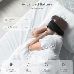 Máscara de ojos <span class=keywords><strong>inteligente</strong></span> con auriculares inalámbricos para dormir Auriculares Bluetooth 5,2 35 horas de reproducción de música Altavoces delgados para personas que duermen de lado - Product Image 2