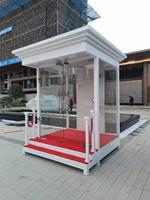 Kiosque de sécurité moderne en acier préfabriqué, design chinois élégant, portable, temporaire, pour usage extérieur et parcs