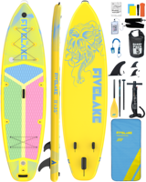 Nouveauté 2025 - Planche à pagaie gonflable portable YASKA FIVE-03 personnalisée avec une seule aileron pour les lacs et les rivières