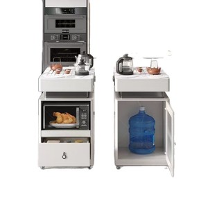 Mesa de Comedor Redonda Moderna y Minimalista con Placa de Inducción y Juego de Té para Uso en Isla de Cocina - Product Image 4