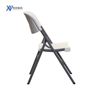 सफेद प्लास्टिक तह कुर्सी आउटडोर शिविर कार्यक्रम पार्टी खाने के लिए भोजन कुर्सी अवकाश - Product Image 3