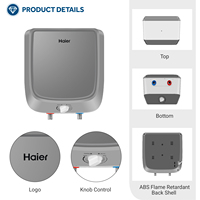 Nuevo Diseño, Calentador de Agua Eléctrico de 10L, 12V, 1650W, 220V, para Hogares, Almacenamiento Instantáneo