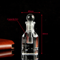 Botol Parfum Perawatan Tubuh Kristal Bening Klasik 3ml, Botol Diffuser Minyak Esensial Aroma Kaca Grosir