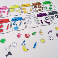 Autocollants magnétiques pour réfrigérateur, classés par couleur, jouets interactifs pour tableau blanc, autocollants magnétiques amusants pour réfrigérateur.