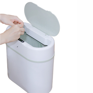 Plastic Garbage Waste Bin 11L Dustbin Auto Locking Odor Sensor Automatic Trash Cans