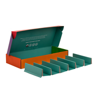 Caja corrugada con impresión de e-flute, caja de envío con logotipo personalizado, 6 separadores, caja de aceite esencial con inserto