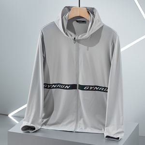 Chaqueta de Lona Impermeable Larga para Hombre, Protección UV UPF50+, Ligera, Transpirable, de Seda Helada, con Cremallera y Resistente al Viento, Nueva Colección Verano 2025 para Deportes al Aire Libre - Product Image 2