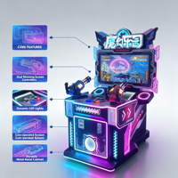 Machine de jeu de tir de sniper d'arcade pour enfants avec structure métallique, en anglais, avec cadeau de récompense