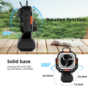Ventilador Portátil USB 158H para Camping, con Baterí<span class=keywords><strong>a</strong></span> Recargable de 40000 mAh, Doble Motor, Luz y Ventilación - Product Image 3
