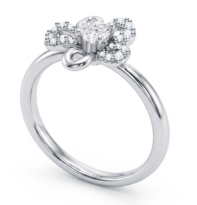 925 Sterling Silver Christian Engagement <b>Ring</b> Rhodium Plated 3A Cubic Zircon Flower Design Elegant Gift for Women Party Occasion - Product Image 2