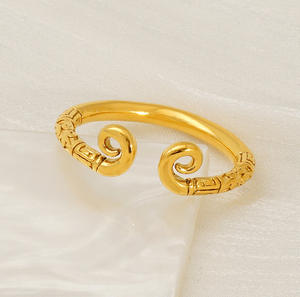 Groothandel Oneindigheidsring RVS Wukong Hoofdband 18K Goud Verguld Open Verstelbare Boeddhistische Sieraden Oneindigheid Kleine Ring - Product Image 6