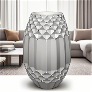 Macetas Decorativas Blancas Altas, Floreros Modernos de Piso para Vestíbulo de Hotel, Fondo de Boda, Alquiler de Macetas Grandes - Product Image 6