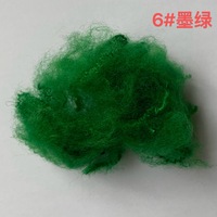 GRS Certified Recycled Hot Color 1.5D*44MM Green Polyester Staple Fiber for Spinning