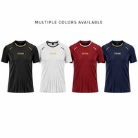 Conjunto de Uniforme de Fútbol Sublimado Negro y Dorado Personalizado al por Mayor, 100% Poliéster Transpirable, con Logotipo YSTAR OEM
