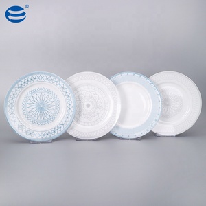 Excelente <span class=keywords><strong>plato</strong></span> de porcelana superblanca personalizado, <span class=keywords><strong>juego</strong></span> de cena redondo de 18 piezas, <span class=keywords><strong>juego</strong></span> de vajilla de porcelana - Product Image 1
