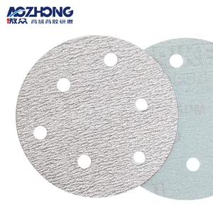 Disco de arena blanca de alta calidad, 6 agujeros, 150mm, disco de lijado, hojas de papel de lija pequeñas abrasivas