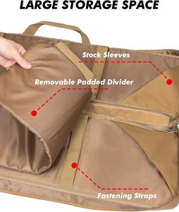 Bolsa Táctica Doble para Armas, Estuche para Rifle Molle, Cierre con Cremallera Bloqueable, Impermeable, para Caza y Tiro - Product Image 3