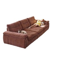 Vente directe usine – Canapé une place en chenille style vintage crème, couleur kaki doux, réglable, pour salon