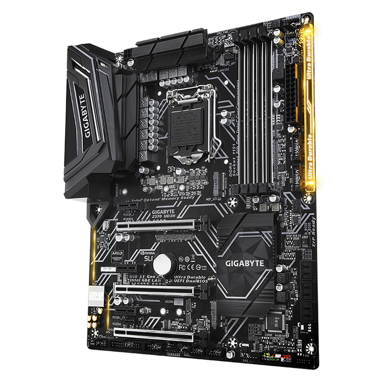 GIGABYTE Z370 UD3H 中古マザーボード、SLI/CrossFire対応、Z370チップ