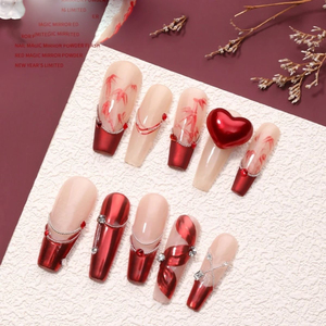 Poudre à ongles <span class=keywords><strong>effet</strong></span> <span class=keywords><strong>miroir</strong></span> <span class=keywords><strong>rouge</strong></span> chromé, pigment métallique, style Nouvel An, poussière à frotter, Noël, Y2K, décoration de manucure, <span class=keywords><strong>effet</strong></span> flash - Product Image 3