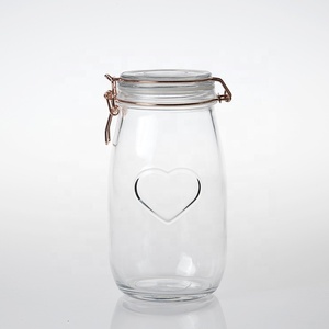 Small <strong>Decorative</strong> Kitchenware Clear Glass <strong>Jars</strong> Mason Storage <strong>Jars</strong> - Product Image 3
