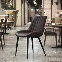 Meubles de salle à manger, meubles de salon, chaises modernes avec structure en métal, couleurs personnalisables, chaises en cuir PU pour salle à manger