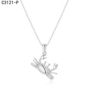Amy Amy <b>Crab</b> Pendant Necklace Silver Plated Alloy Chain For Women Gift Everyday Wearing Fashion Jewelry - Product Image 1